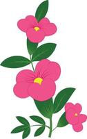 printemps fleur rose arbuste décoratif weigela eva suprême sur fond blanc illustration vectorielle vintage dessin à la main modifiable vecteur