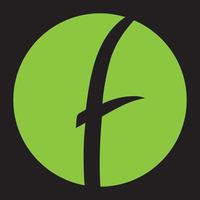 f lettre logo alphabet design icône pour entreprise et entreprise vecteur