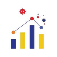 une illustration de diagramme pour l'infographie des cas de covid vecteur