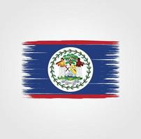 drapeau du belize avec style pinceau vecteur