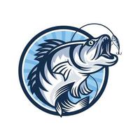 illustration de modèle de conception de logo de pêche sportive vecteur