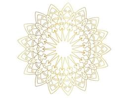 conception de mandala avec motif doré, arrière-plan, fleur, traditionnel vecteur