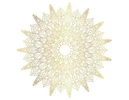 oeuvre de mandala avec un design doré, arrière-plan, motif, fleur, style arabe vecteur