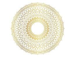 oeuvre de mandala avec un design doré, arrière-plan, motif, fleur, style arabe vecteur