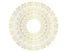 oeuvre de mandala avec un design doré, arrière-plan, motif, fleur, style arabe vecteur