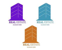 illustration vectorielle conception du modèle de logo immobilier pour entreprise ou entreprise vecteur