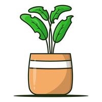 plante de cactus dans un pot vecteur