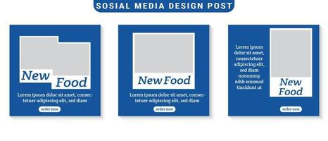bannière de modèle de publication de médias sociaux culinaires vecteur