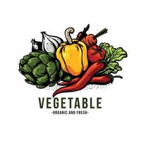 illustration de légumes pour logo vecteur