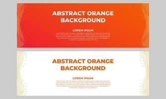 modèle de bannière dégradé orange abstrait vecteur