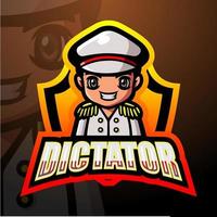 création de logo esport mascotte dictateur vecteur