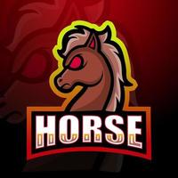 création de logo esport mascotte tête de cheval vecteur