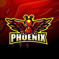 création de logo esport mascotte phénix vecteur