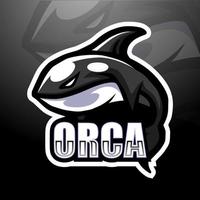 création de logo esport mascotte orque vecteur