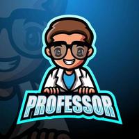 création de logo esport mascotte professeur vecteur