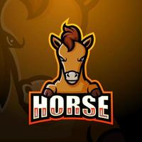 création de logo esport mascotte tête de cheval vecteur