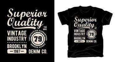 typographie de qualité supérieure pour la conception de t-shirts vecteur