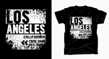 conception de typographie de los angeles californie pour t-shirt vecteur