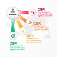 Éléments pour le vecteur infographique. Concept de design avec 4 options, pièces, étapes ou processus, Modèle de diagramme, Graphique, Présentation. Présentation d&#39;affaires