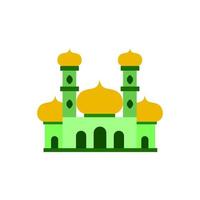 conception d'icône plate de mosquée colorée. dessins pour le ramadan. vecteur