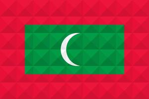 drapeau artistique des maldives avec conception d'art conceptuel vague géométrique. vecteur