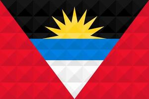 drapeau artistique d'antigua-et-barbuda avec conception d'art conceptuel vague géométrique. vecteur