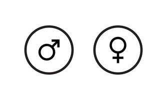 symbole de signe masculin et féminin pour le web ou l'application mobile vecteur