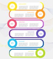 Modèle de conception Business 5 élément graphique élément infographie avec date de lieu pour les présentations, vecteur EPS10.