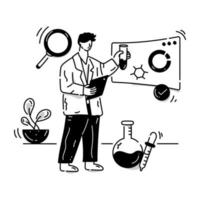 une illustration de glyphe de laboratoire médical, conception modifiable vecteur