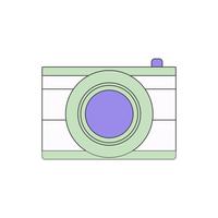 Icône de caméra pour votre projet en couleur rétro vecteur