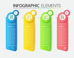 modèle de zone de texte moderne, bannière d'infographie vecteur