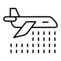 icône de ligne avion pompier vecteur