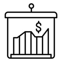 icône de ligne de présentation vecteur