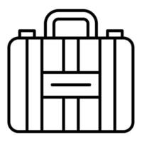 icône de ligne de bagage vecteur