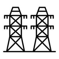 icône de ligne d'énergie électrique vecteur