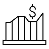 icône de ligne de bourse vecteur