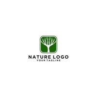 vecteur de modèle de logo nature, icône sur fond blanc