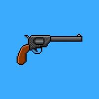 revolver pistolet pixel art vecteur