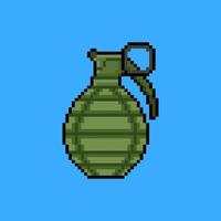 grenade dans un style pixel art vecteur