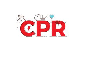 Illustration de conception de mot CPR