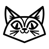 Mignon chat sympathique de dessin animé vecteur