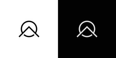 création de logo initiales qa lettre moderne et sophistiquée 1 vecteur