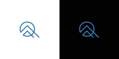 création de logo initiales lettre qa moderne et sophistiquée vecteur