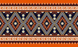 conception traditionnelle de modèle sans couture oriental ethnique géométrique pour le fond, tapis, papier peint, vêtements, emballage, batik, tissu, illustration vectorielle. style de broderie. vecteur