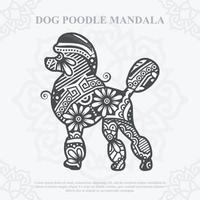 vecteur de mandala de chien. svg de style bohème. eps 10