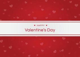 carte de saint valentin heureuse avec coeur de papier sur fond rouge, concept d'amour. illustration vectorielle vecteur