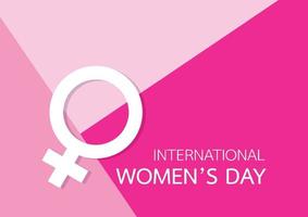 bonne journée de la femme 8 mars avec modèle de fond rose pour la journée internationale de la femme. illustration vectorielle. vecteur