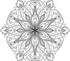 vecteur gratuit de mandala de fleur circulaire sur blanc