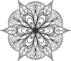 vecteur gratuit de mandala de fleur circulaire sur blanc