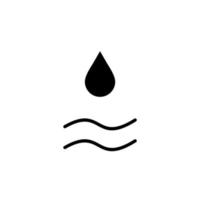 goutte d'eau, eau, gouttelette, modèle de logo d'illustration vectorielle icône solide liquide. adapté à de nombreuses fins. vecteur